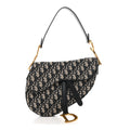 Christian Dior Oblique Saddle Bag Blue