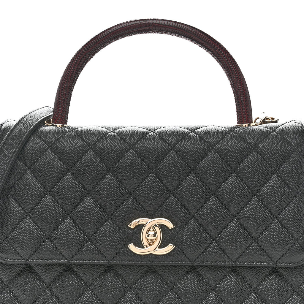 Chanel Caviar Quilted Small Coco Handle Flap Black