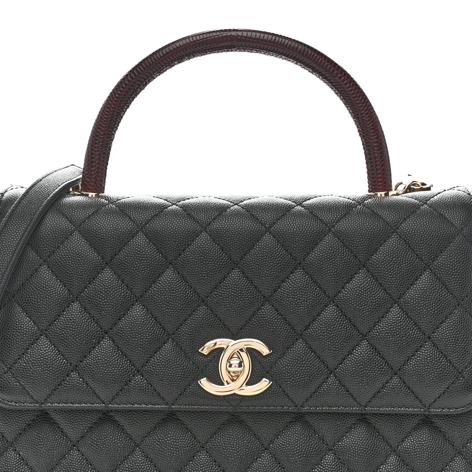 Chanel Caviar Quilted Small Coco Handle Flap Black