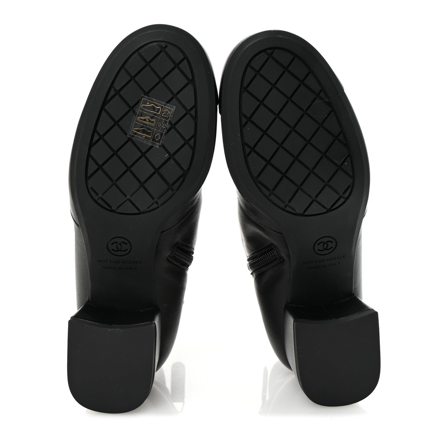 Chanel Stretch Lambskin Cap Toe CC Short Boots 35 Black