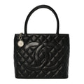 Chanel Caviar Quilted Medallion Tote Black