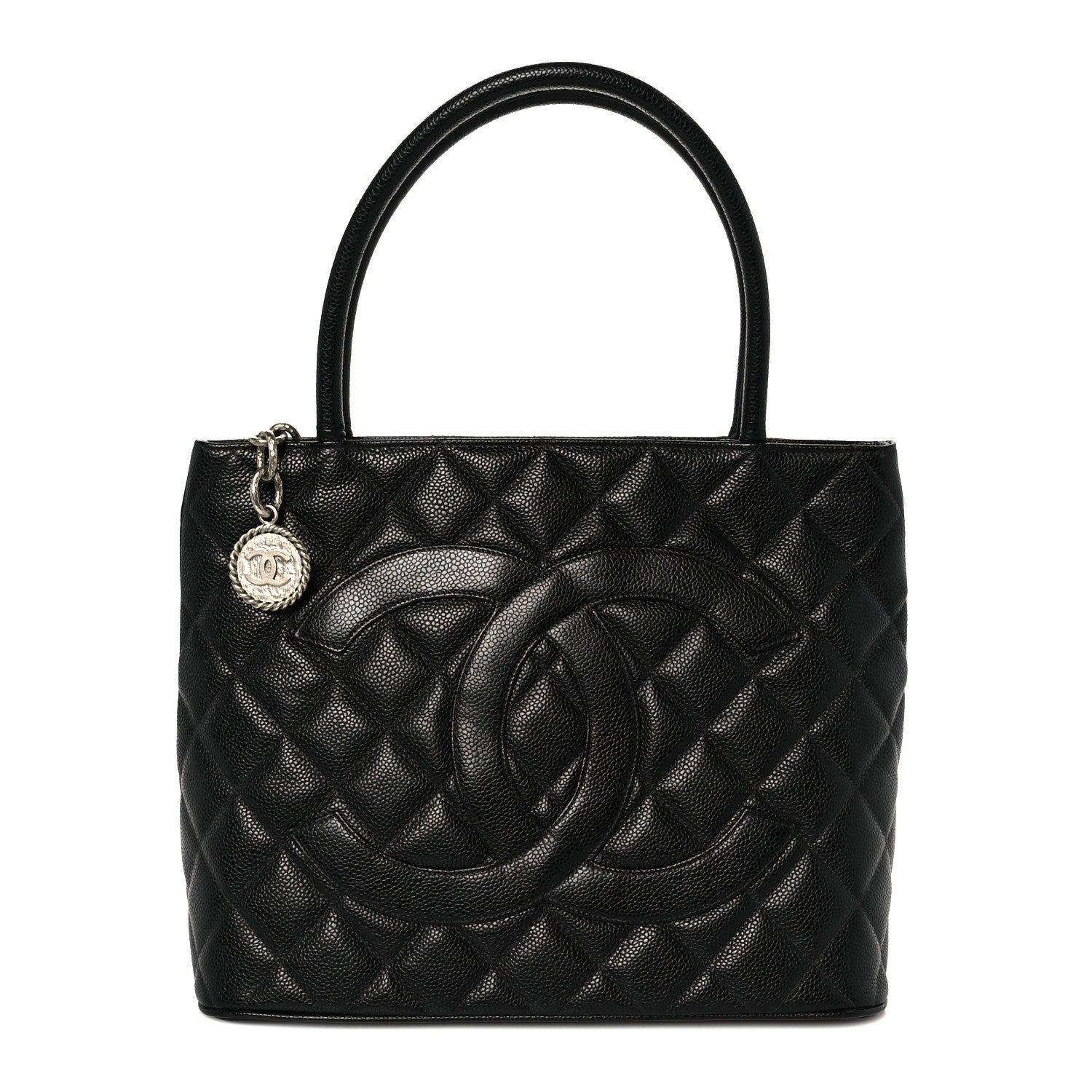 Chanel Caviar Quilted Medallion Tote Black