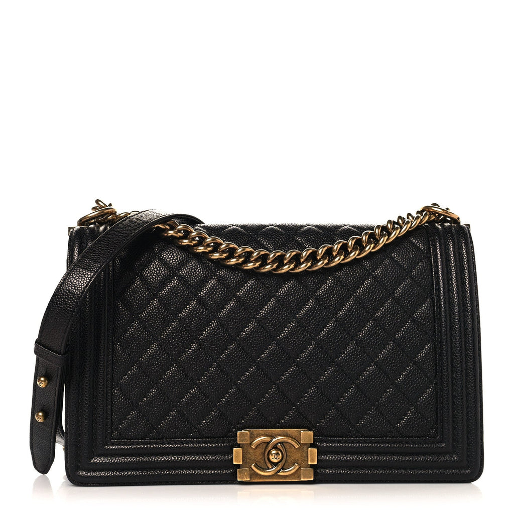 Chanel Caviar Quilted New Medium Boy Flap Black