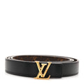 Louis Vuitton Calfskin Monogram 20mm LV Iconic Reversible Belt 85 34 Black