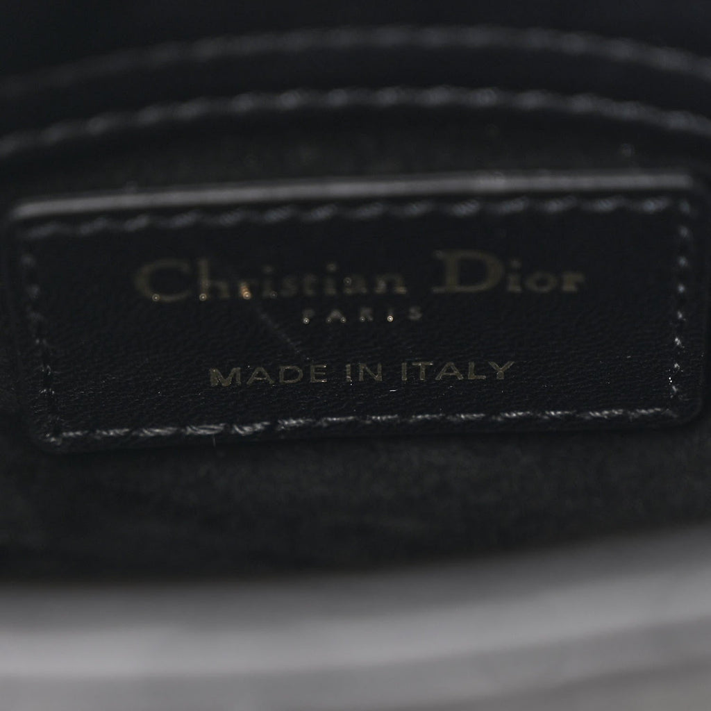 Christian Dior Lambskin Cannage Micro Lady Dior Black