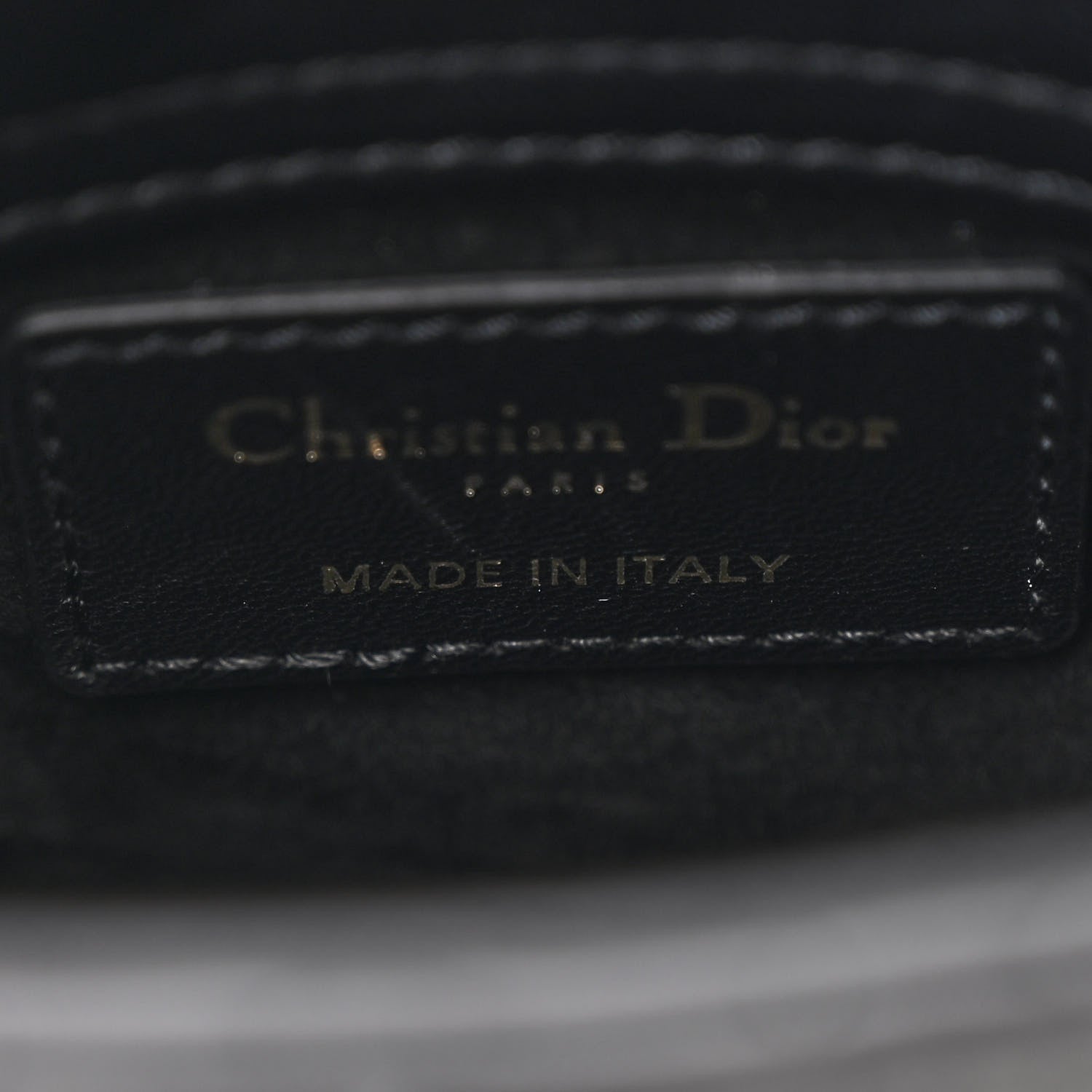 Christian Dior Lambskin Cannage Micro Lady Dior Black