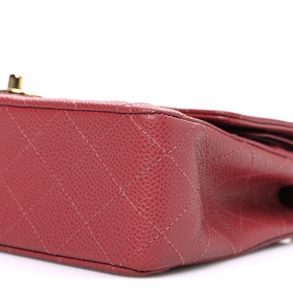 Chanel Caviar Quilted Medium Double Flap Dark Pink