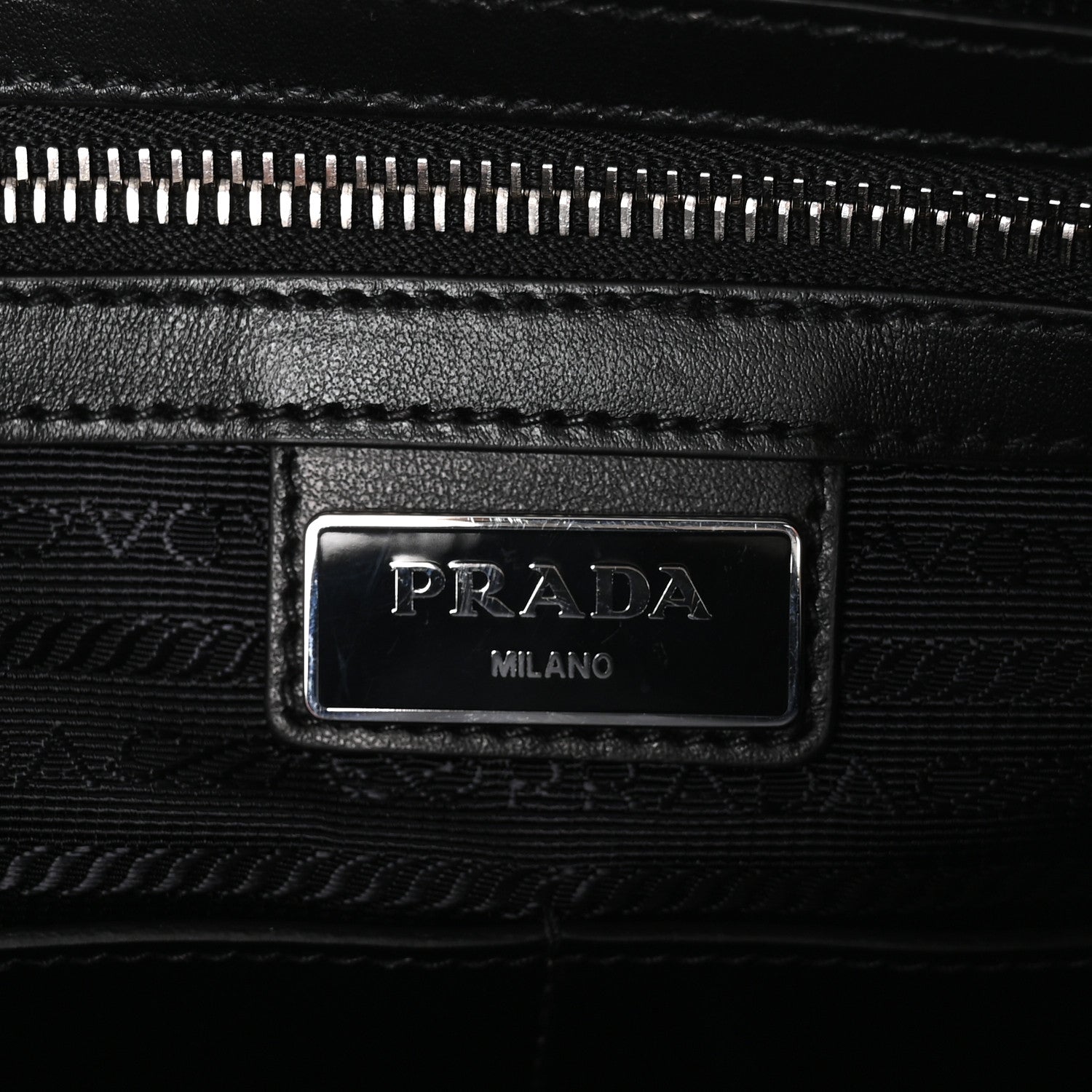 Prada X JAMES JEAN Vitello DNA Flat Messenger Bag Black