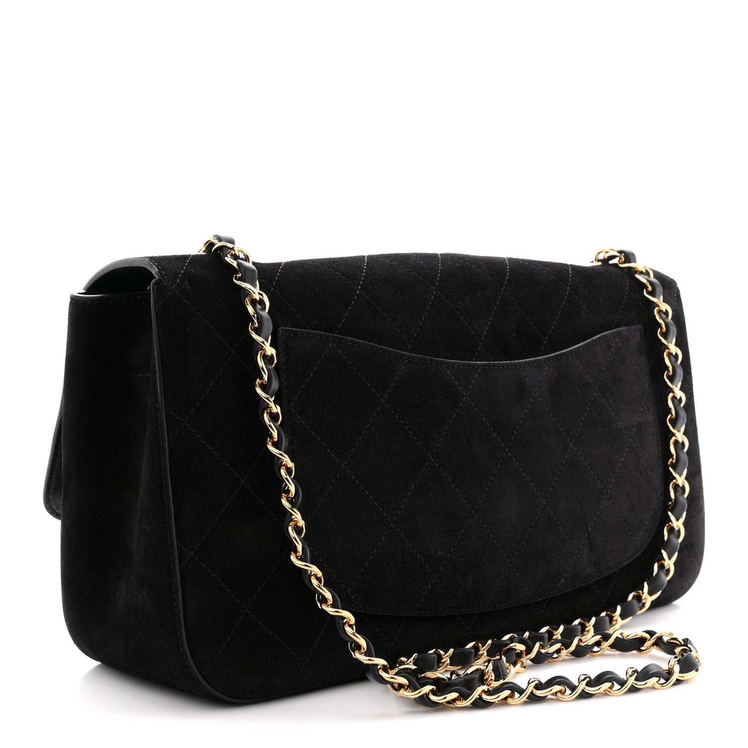 Chanel Suede Calfskin Small Souplissimo Maxi Flap Black