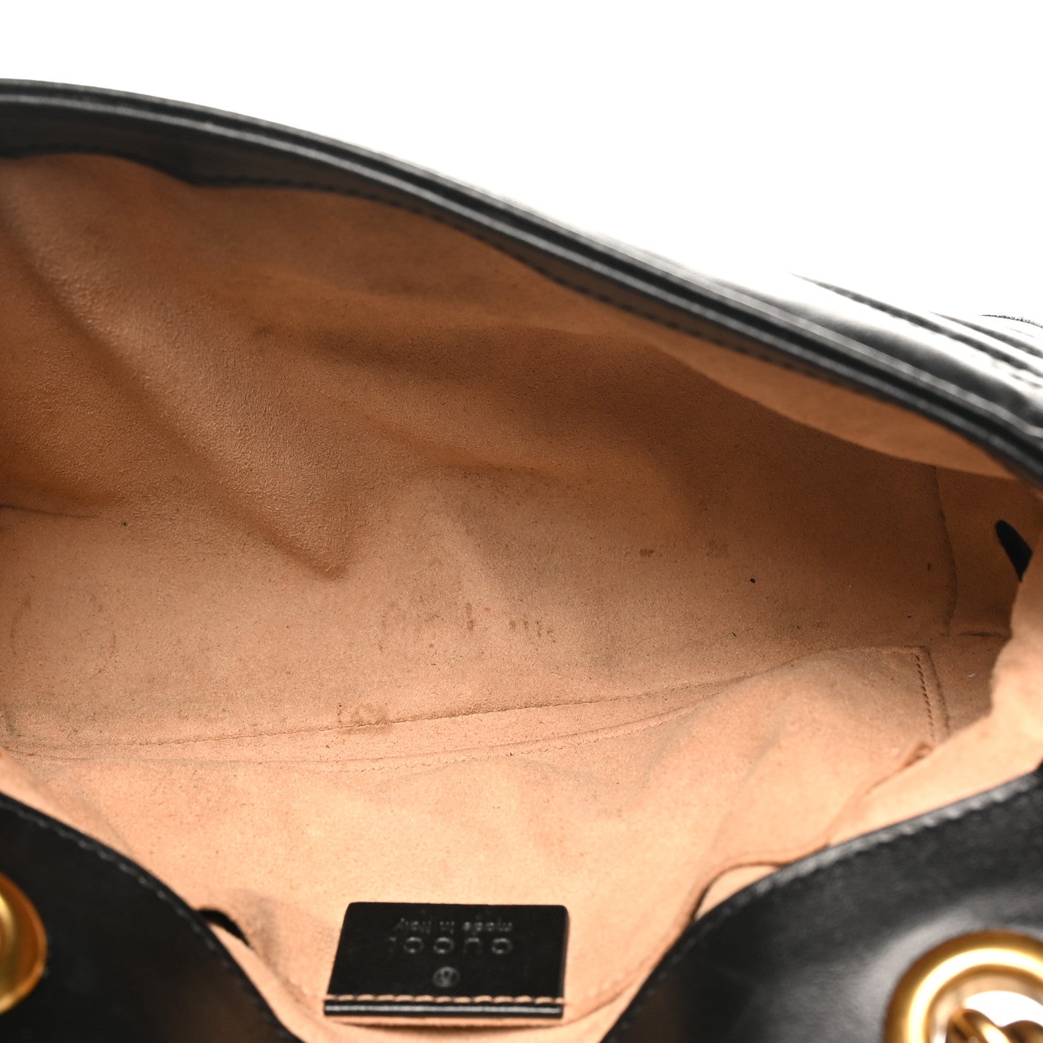 Gucci Calfskin Matelasse Mini GG Marmont Shoulder Bag Black