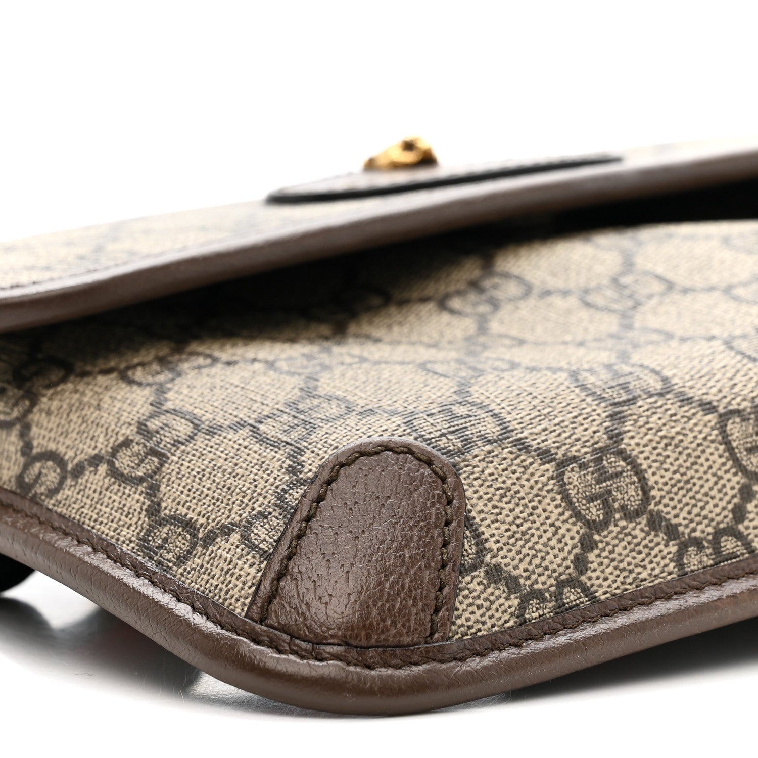 Gucci GG Supreme Monogram Neo Vintage Web Belt Bag Brown