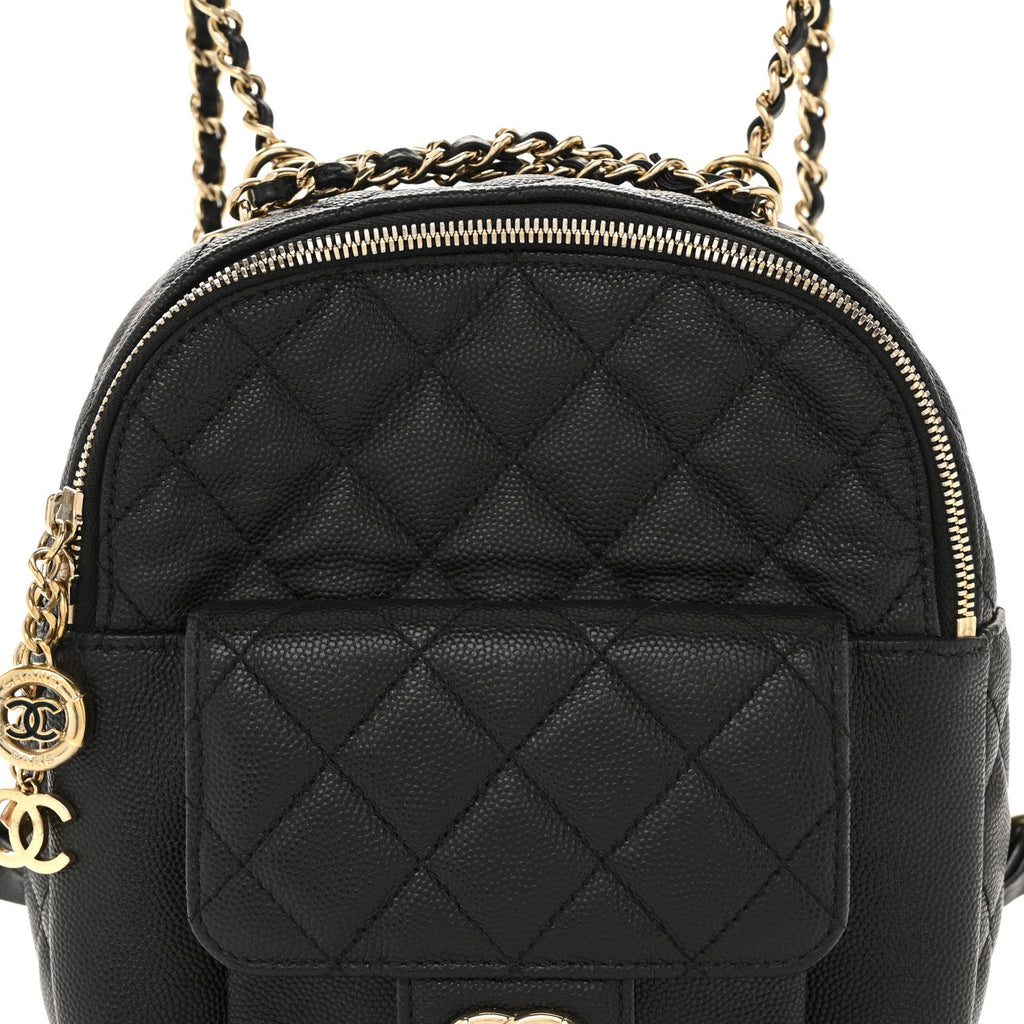 Chanel Caviar Quilted Small CC Day Backpack Black