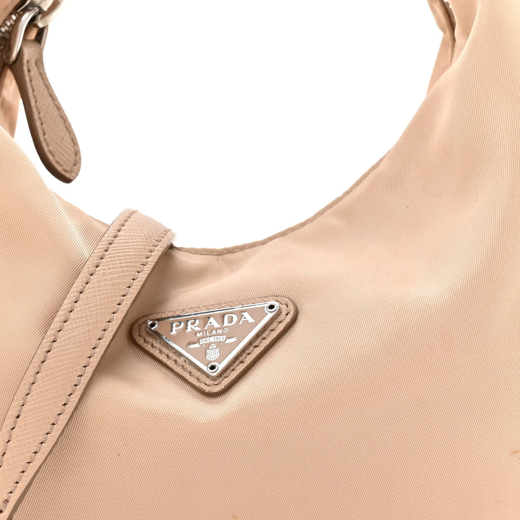 Prada Tessuto Nylon Saffiano Re-Edition 2006 Shoulder Bag Cammeo