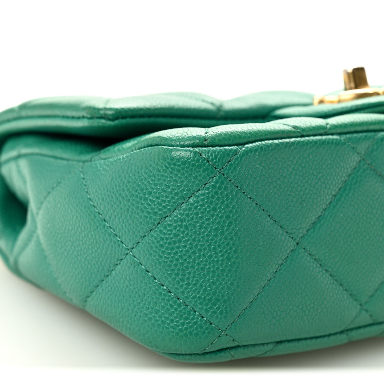 Chanel Caviar Quilted Sweetheart Flap Green