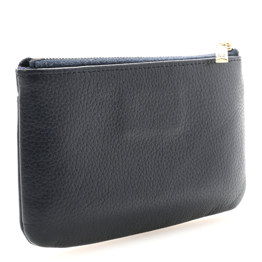 Grained Calfskin Neo Executive Cosmetic Case Navy