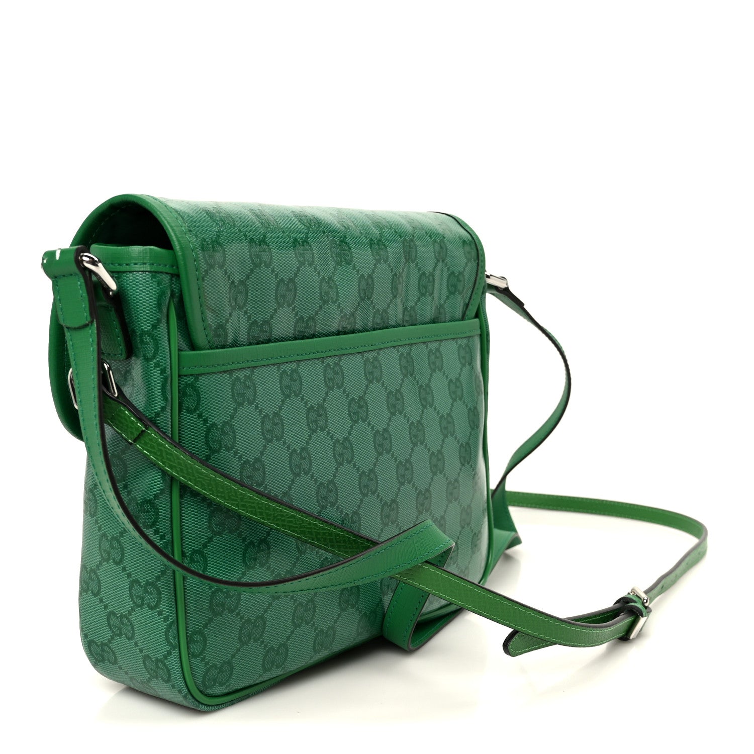 Gucci Monogram GG Childrens Messenger Bag Green