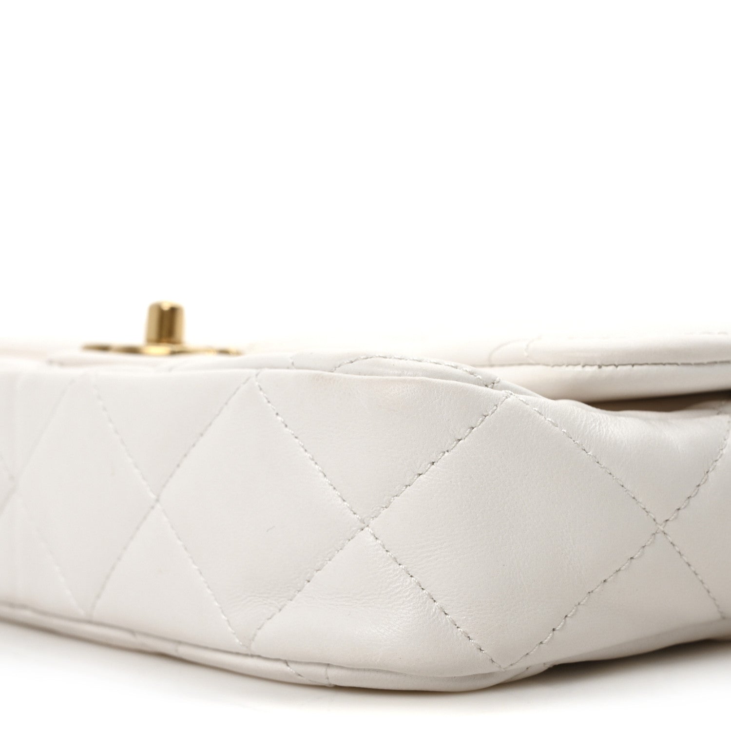 Chanel Lambskin Quilted Flap White