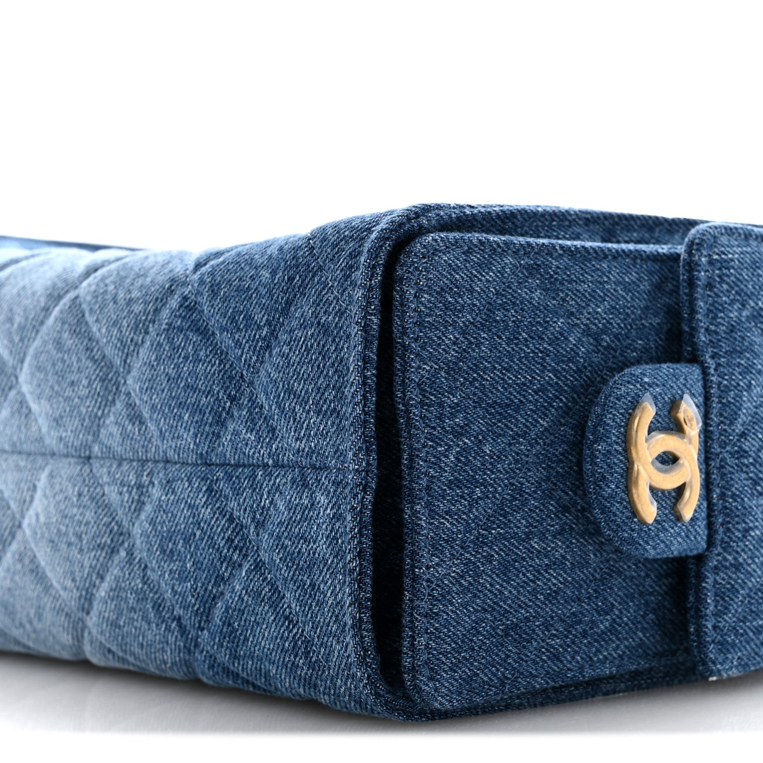 Chanel Washed Denim Quilted Mini Chanel 25 Handbag Blue