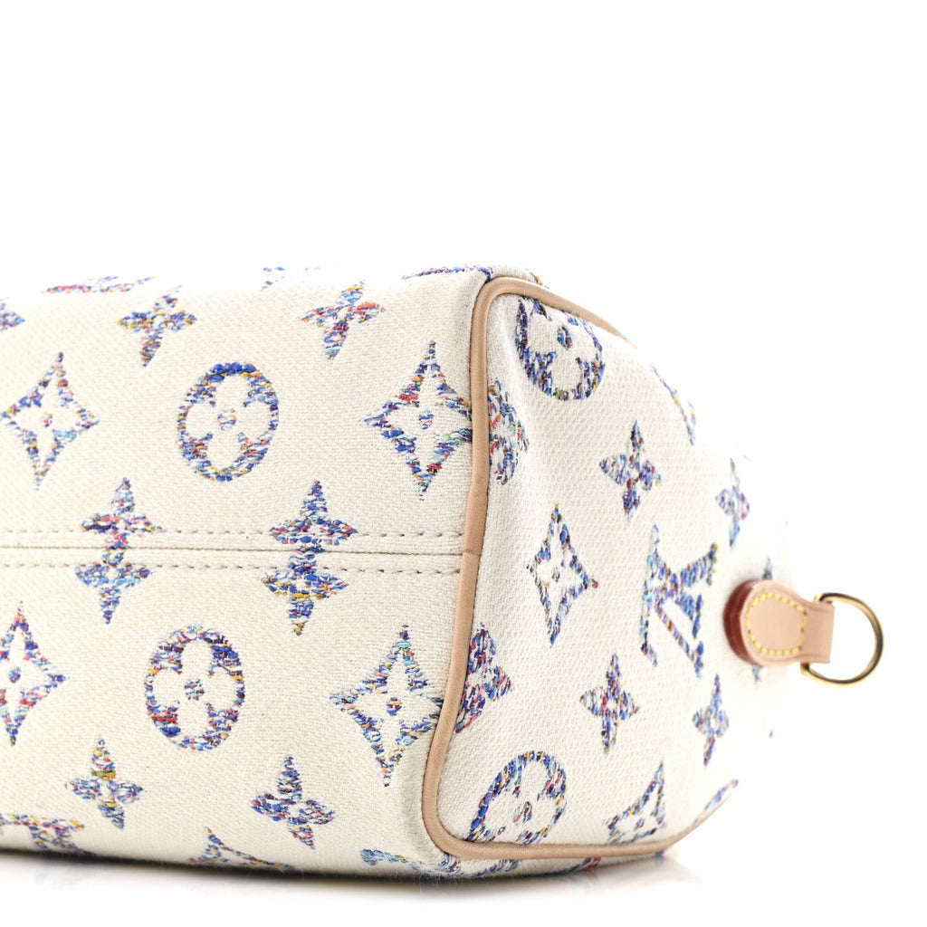 Louis Vuitton Monogram Jacquard Fabric Speedy Bandouliere 20 Multicolor Beige
