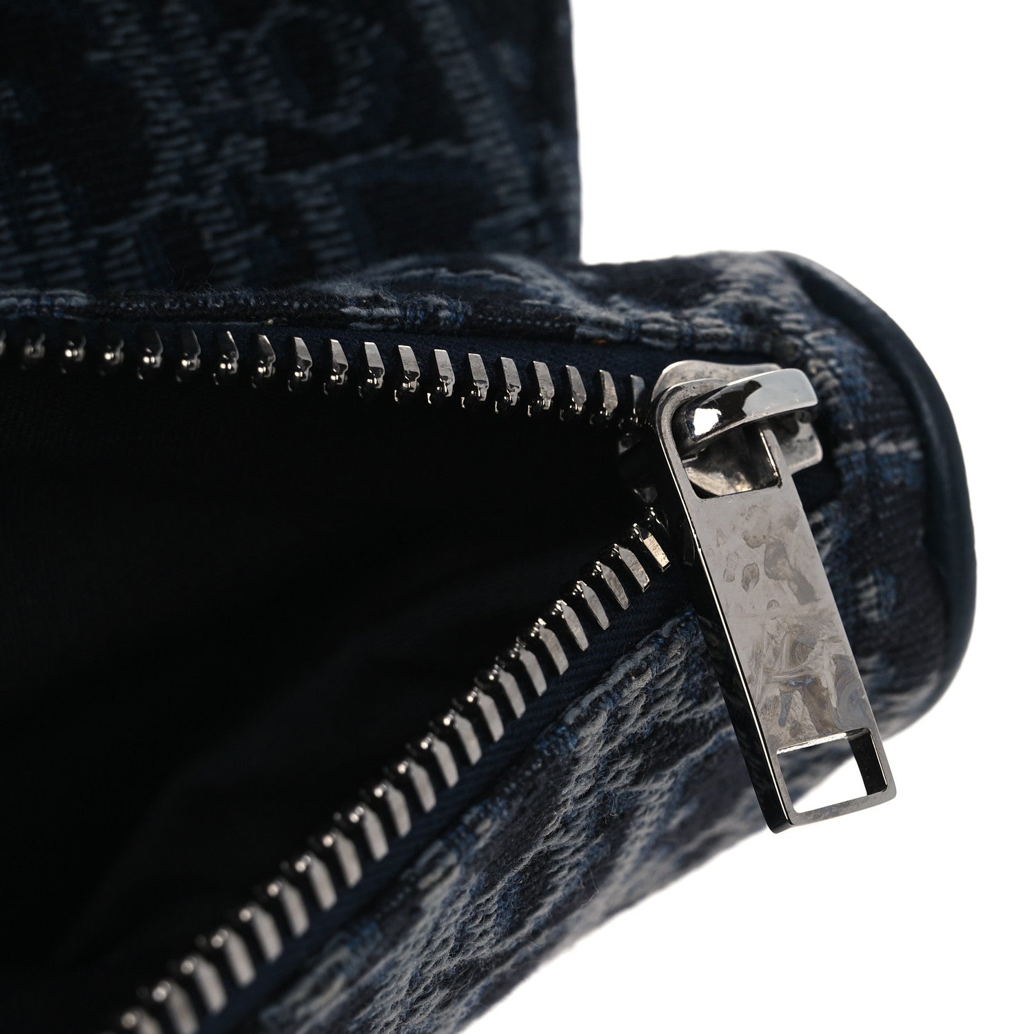 Christian Dior Oblique Mens Saddle Bag Black Blue