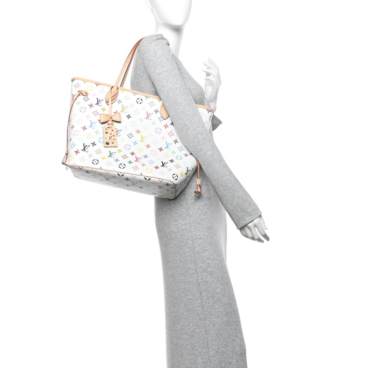Louis Vuitton LV X TM Monogram Multicolor Neverfull MM White
