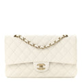 Chanel Caviar Quilted Medium Double Flap White