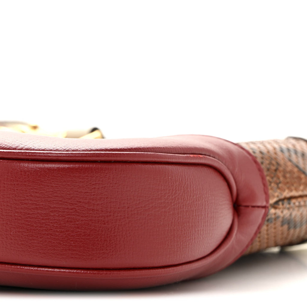 Gucci Snakeskin Calfskin Small Jackie 1961 Hobo Brown Multicolor