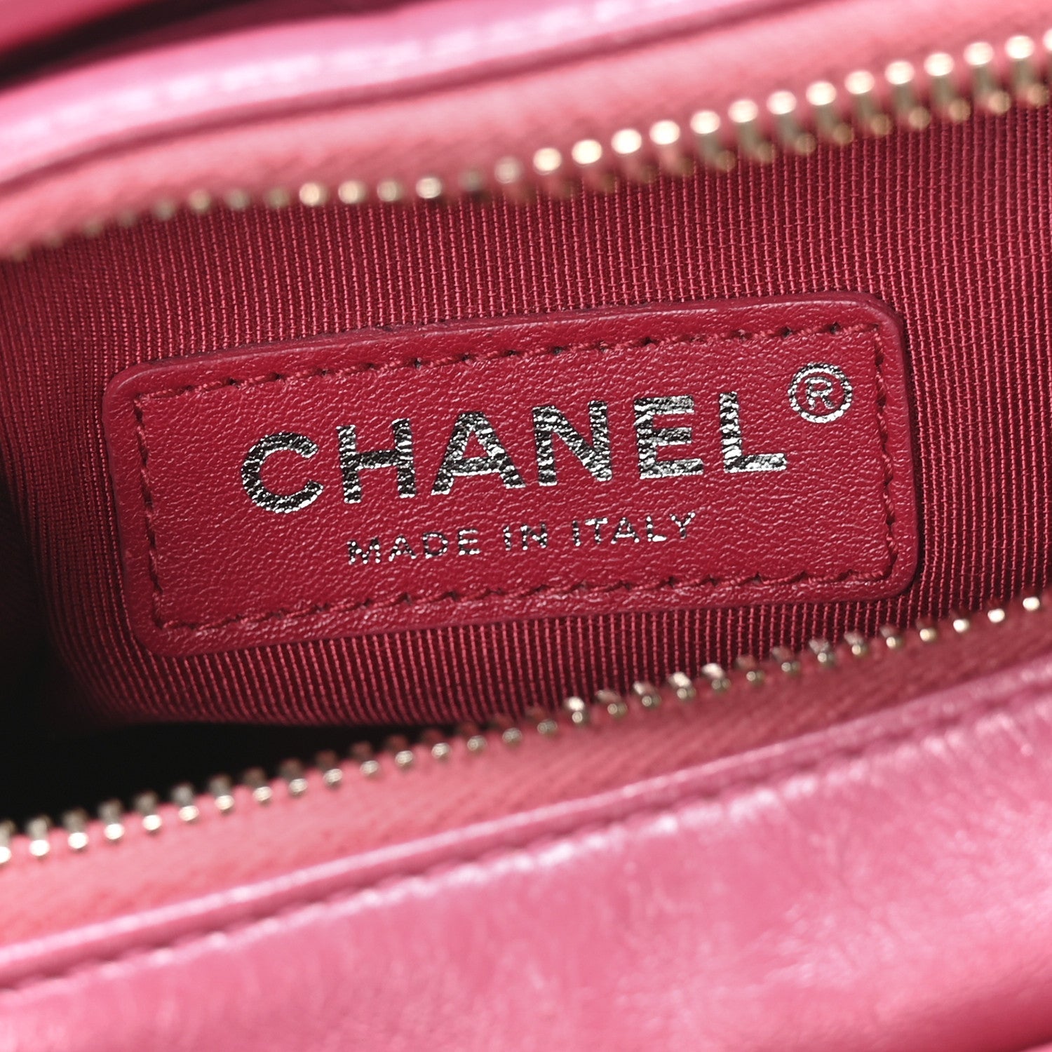 Chanel Aged Calfskin Quilted Small Gabrielle Hobo Fuchsia