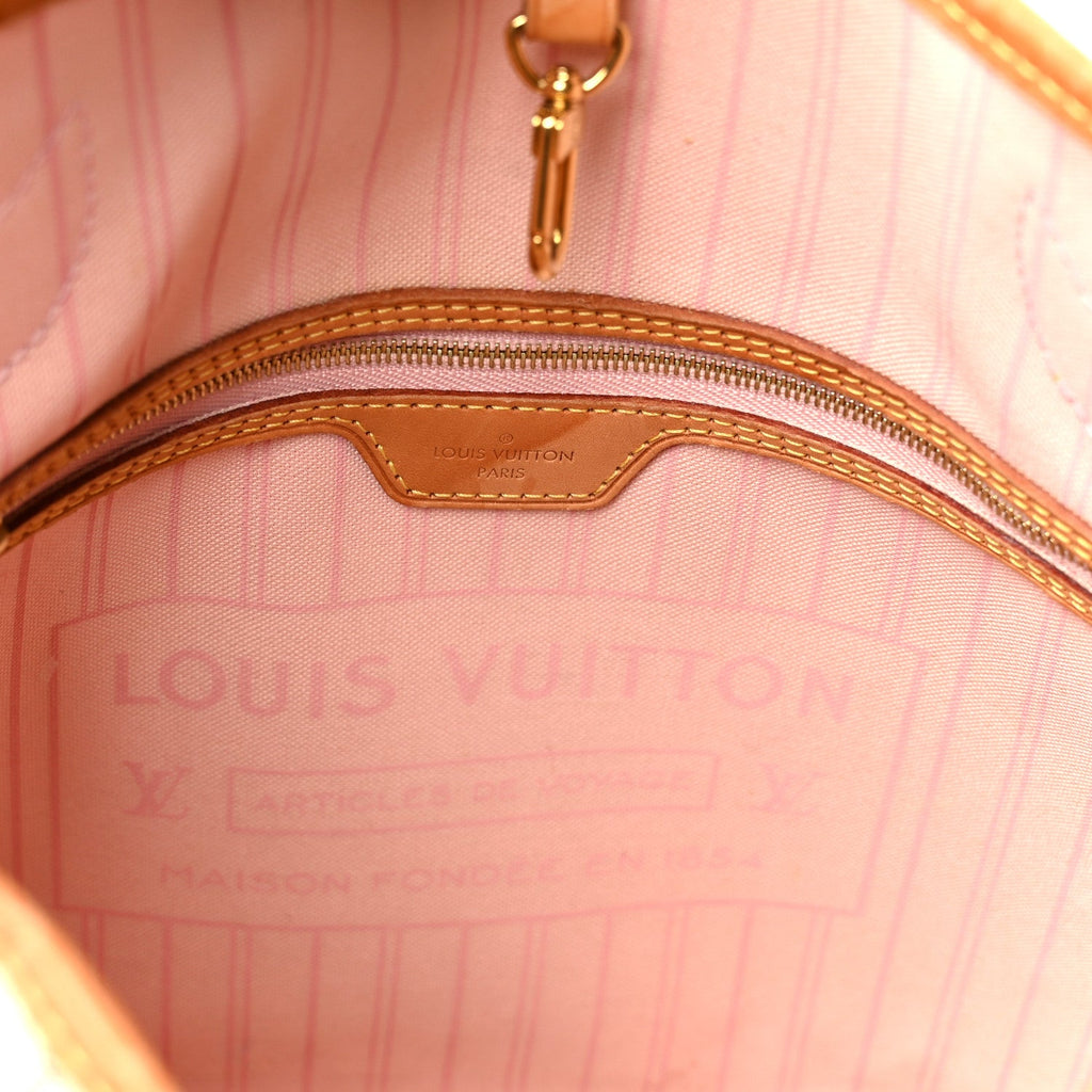 Louis Vuitton Damier Azur Neo Neverfull MM Rose Ballerine
