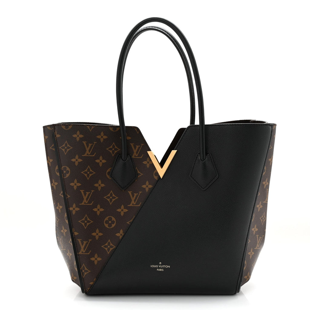 Louis Vuitton Calfskin Monogram Kimono Tote  Black