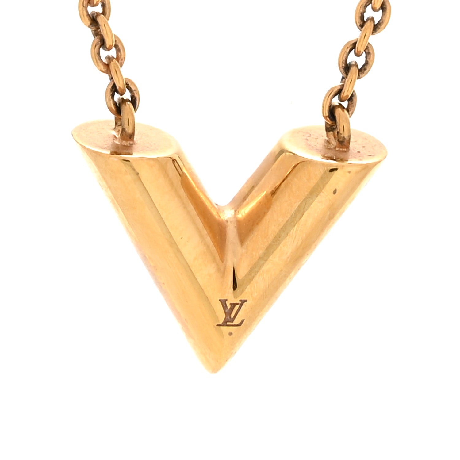 Louis Vuitton Essential V Necklace Gold