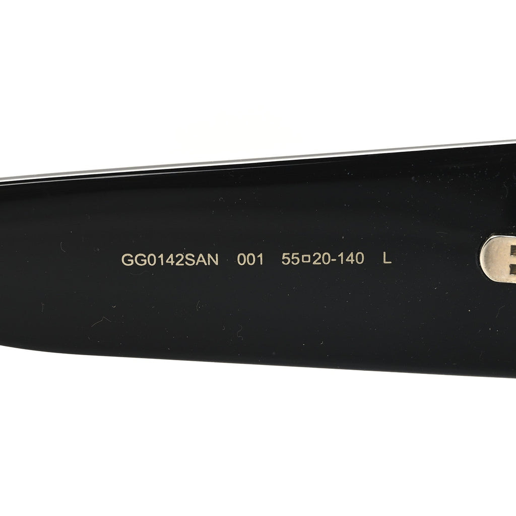 Gucci Acetate Square Frame Sunglasses GG0142SAN Black