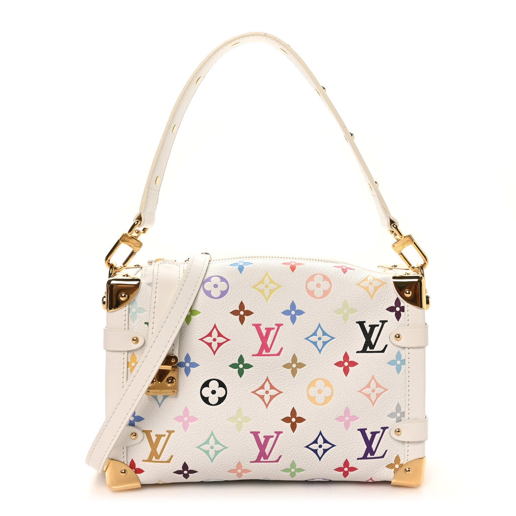 Louis Vuitton LV x TM Cowhide Monogram Multicolor Side Trunk MM White