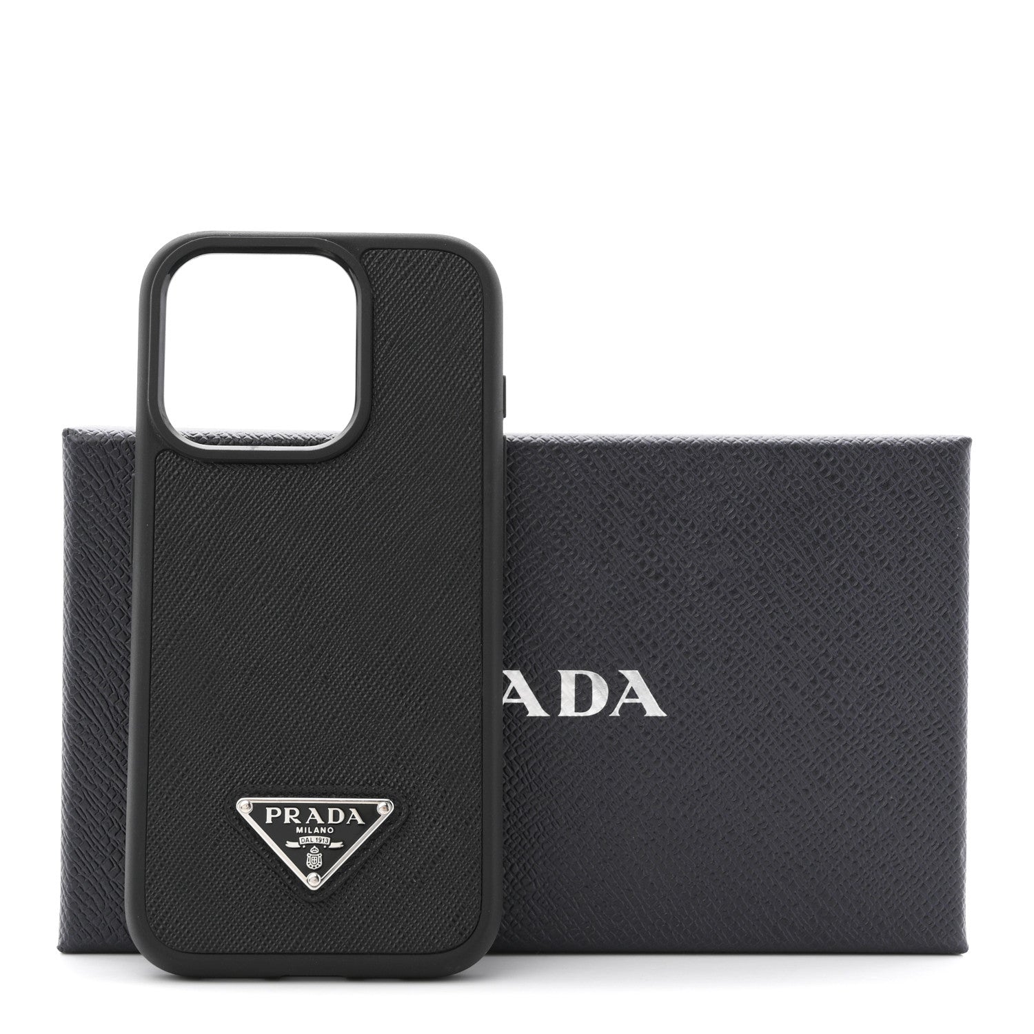 Prada Saffiano iPhone 15 Pro Case Black