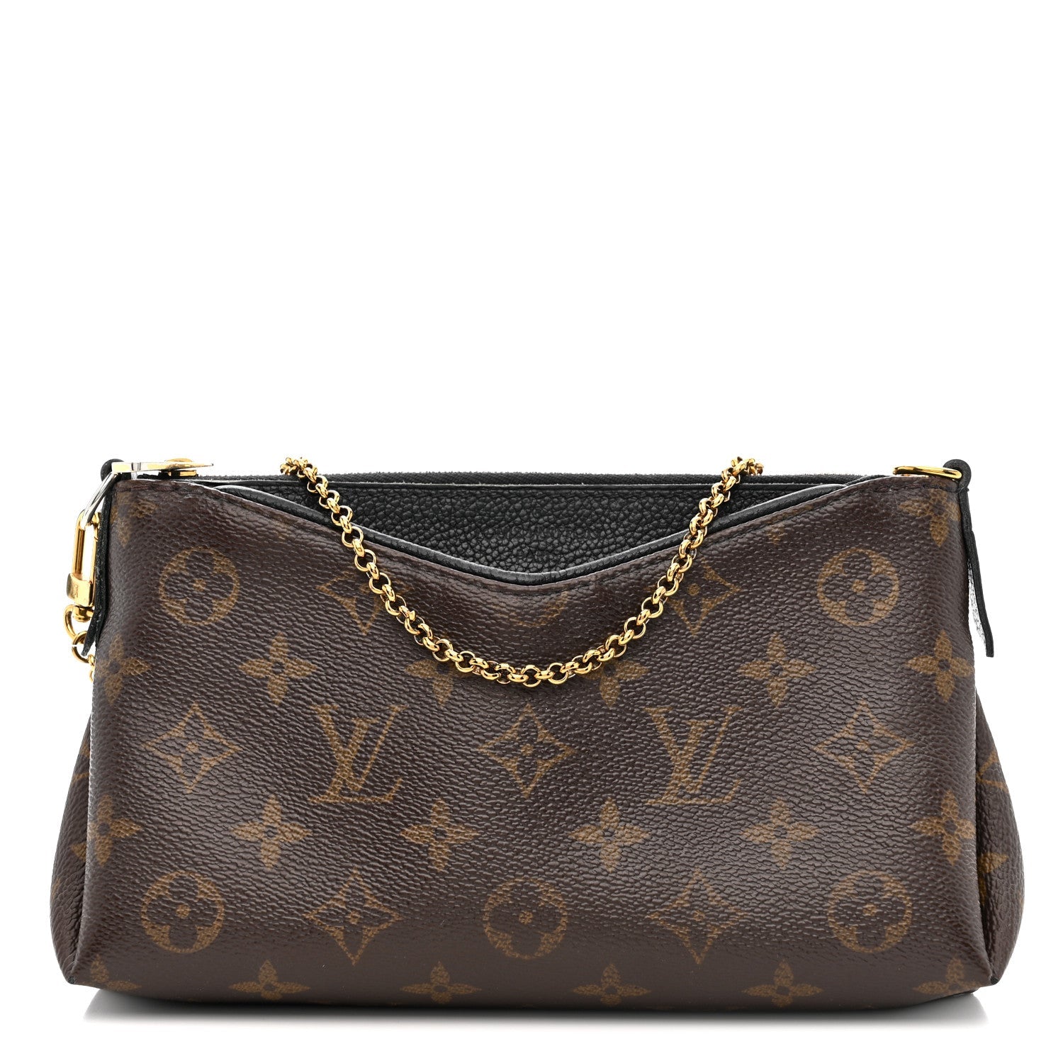 Louis Vuitton Monogram Pallas Clutch Black