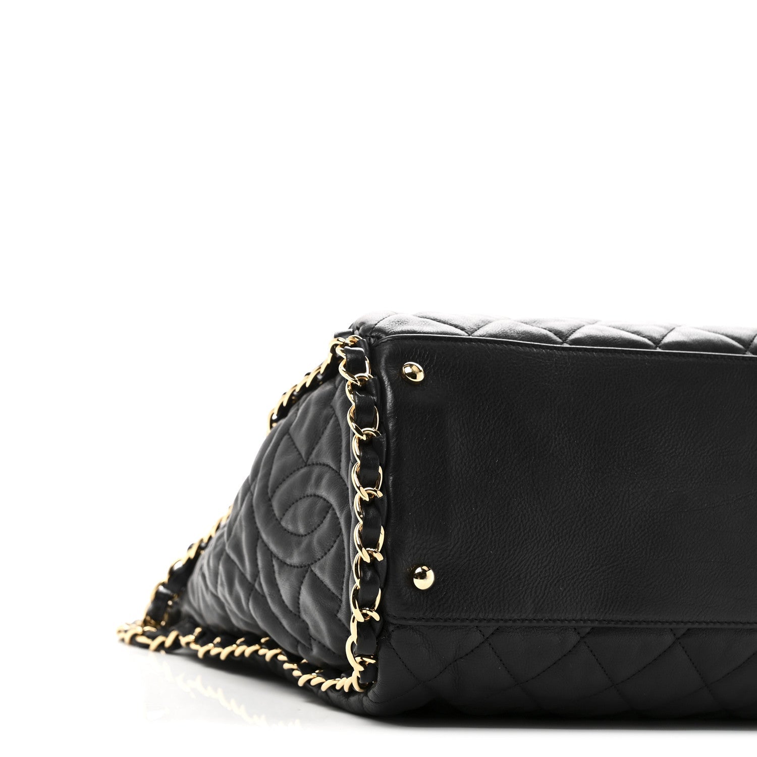 Chanel Calfskin Quilted Large Chain Me Hobo Black