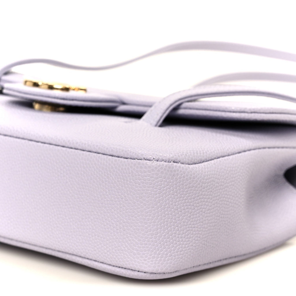 Chanel Shiny Caviar Mini Preppy Coco Shoulder Bag Purple