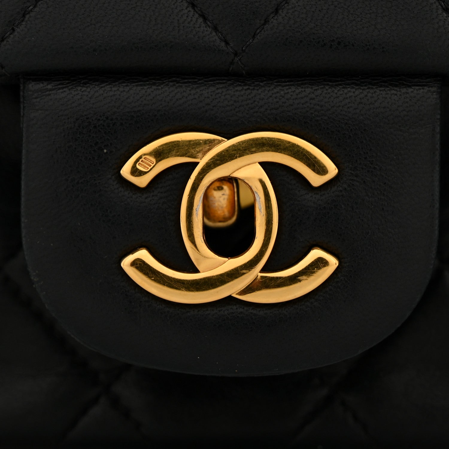 Chanel Lambskin Quilted Medium Double Flap Black