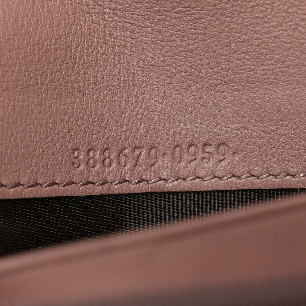 Gucci Microguccissima Bow Continental Wallet Soft Pink