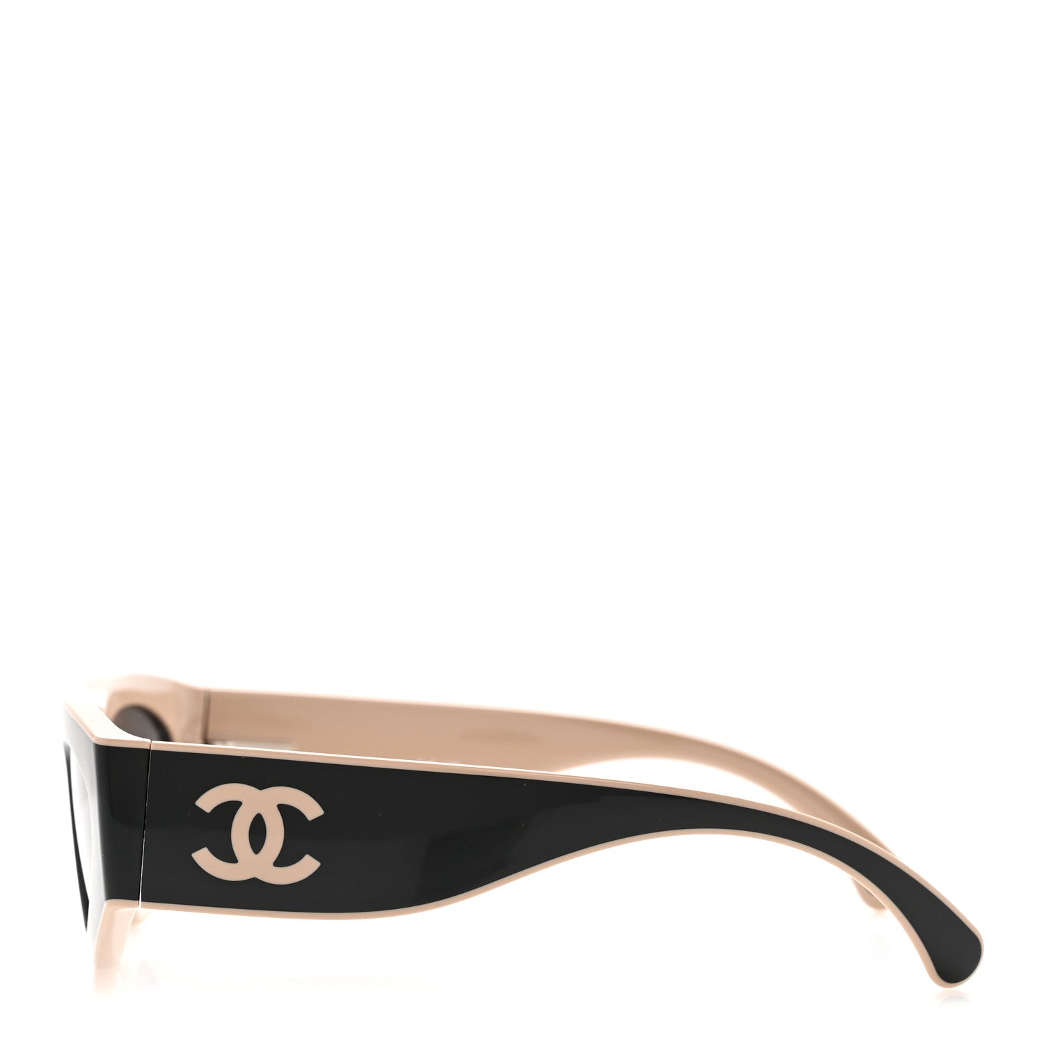 Acetate Cat Eye Sunglasses 6056 Black Beige