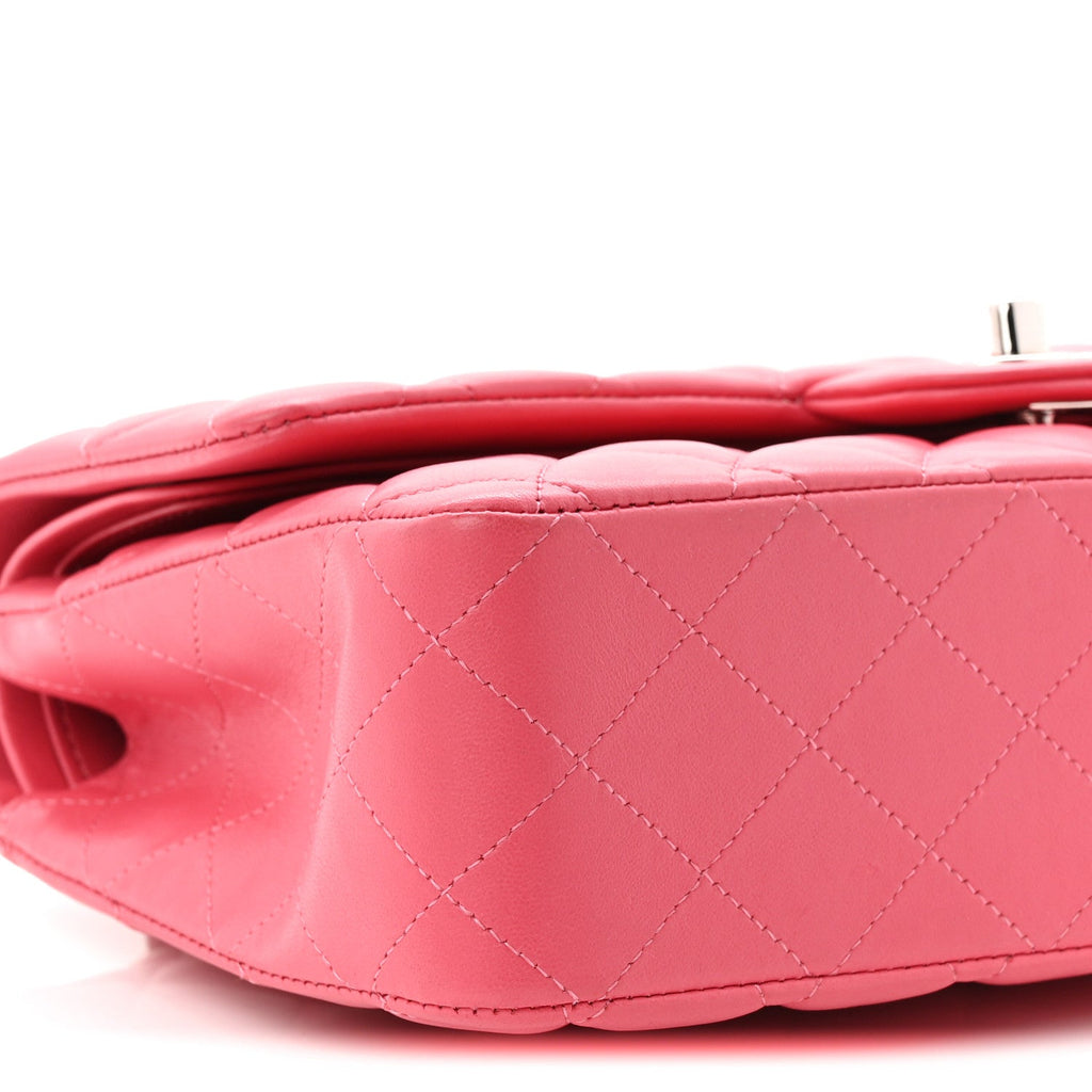 Chanel Lambskin Quilted Medium Double Flap Pink