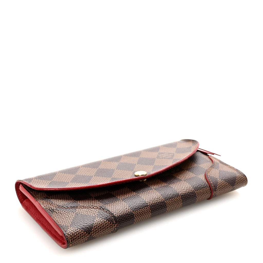Louis Vuitton Damier Ebene Caissa Wallet Cherry