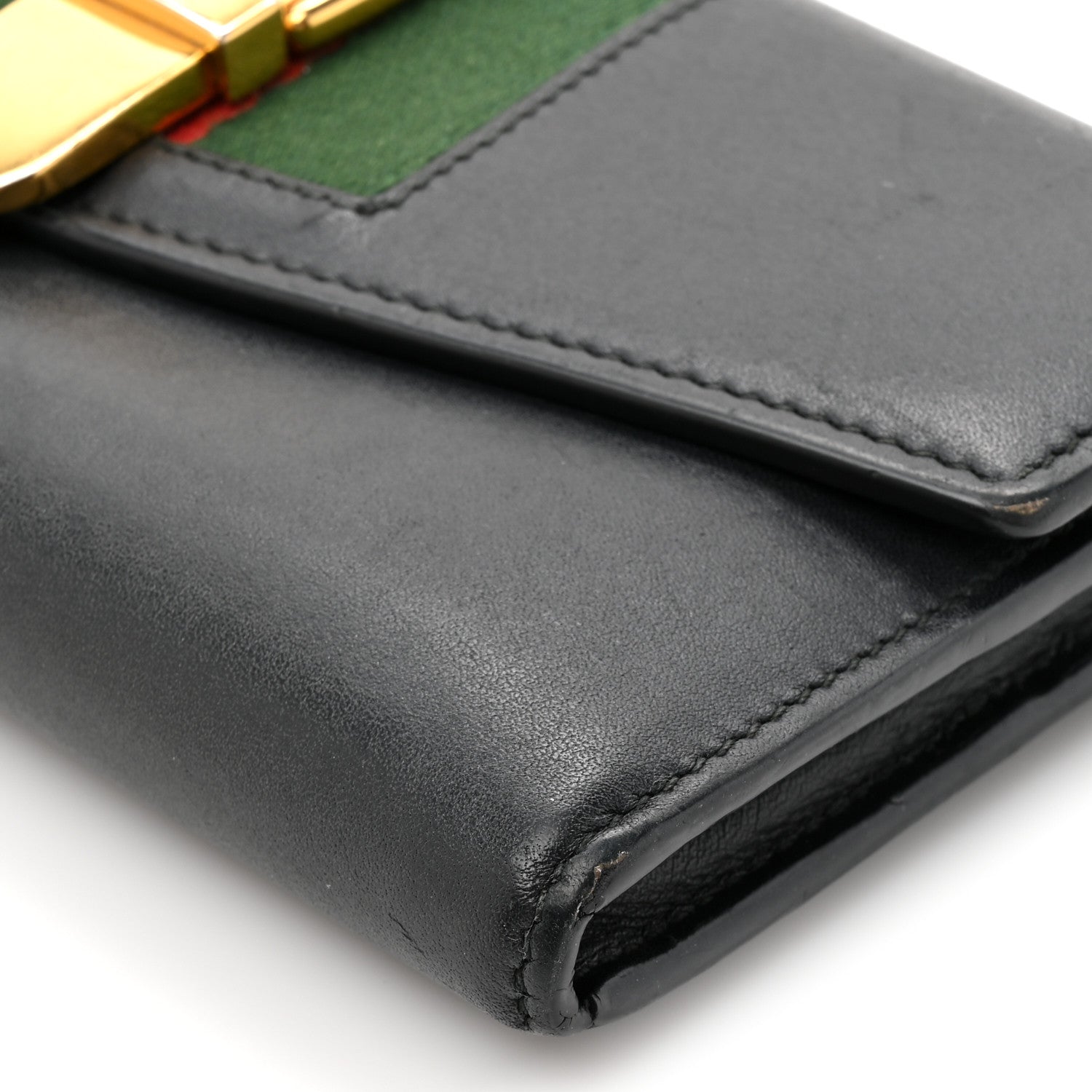 Gucci Calfskin Sylvie Continental Wallet Black
