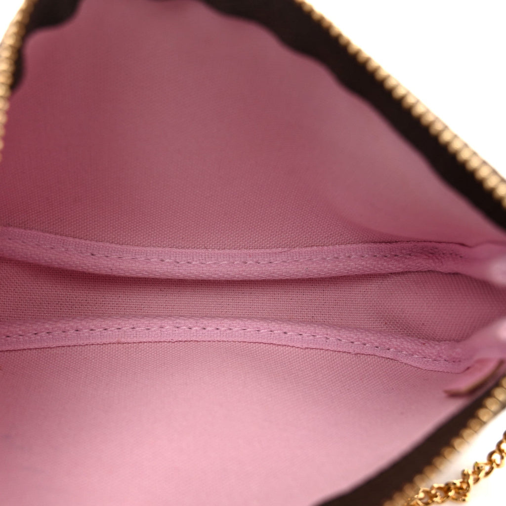 Louis Vuitton Monogram 2021 Christmas Animation Japanese Garden Mini Pochette Accessories Wisteria Pink