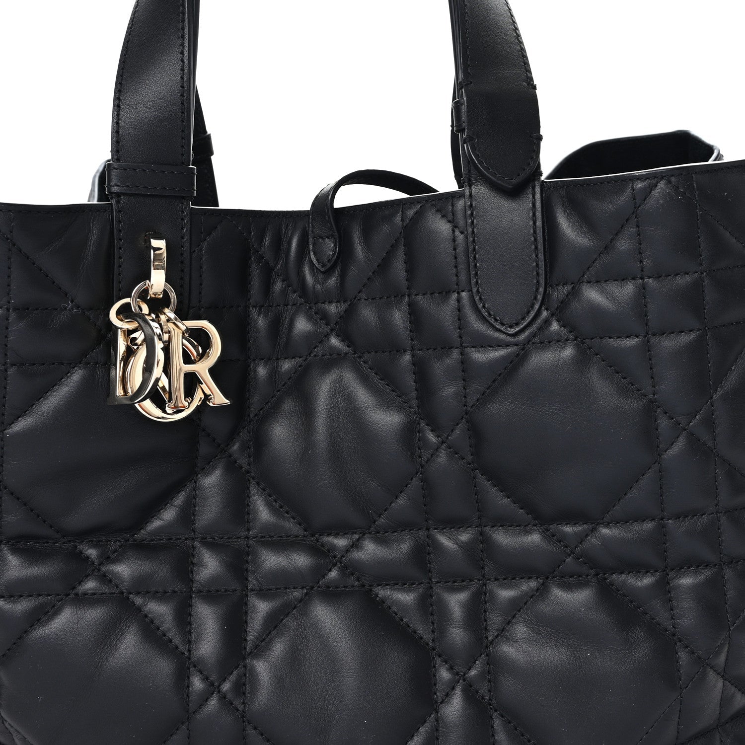 Christian Dior Calfskin Macrocannage Large Toujours Black