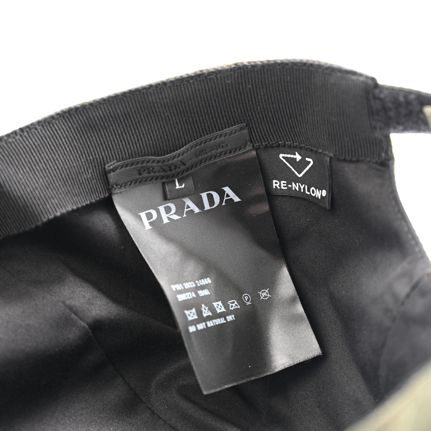 Prada Re-Nylon Mens Baseball Cap L Militare