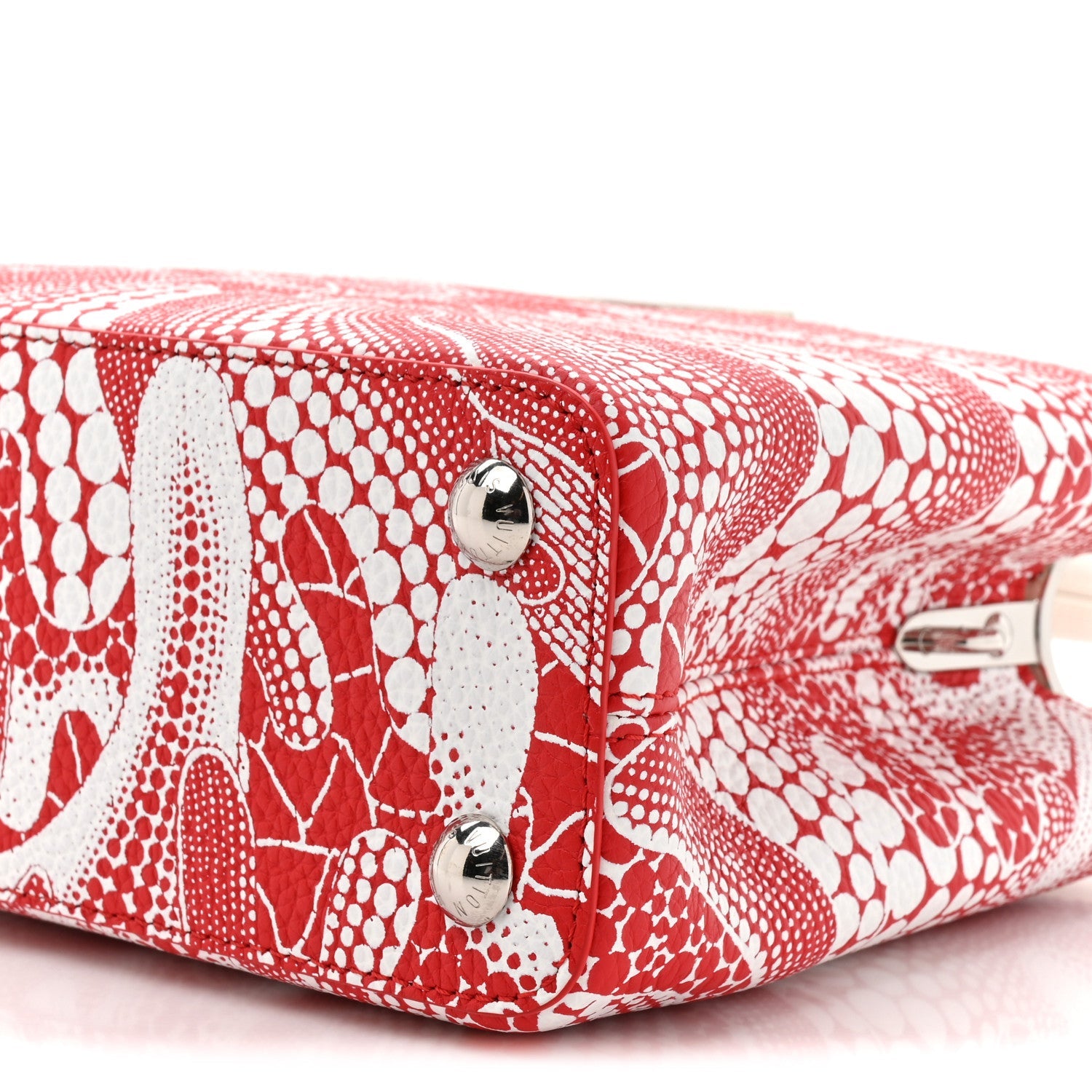 Louis Vuitton LV X YK Taurillon Psychedelic Flower Capucines BB Rouge
