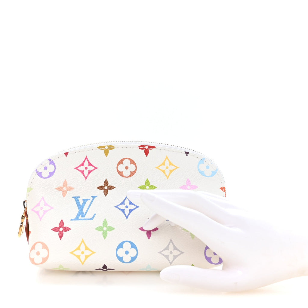 Louis Vuitton LV x TM Monogram Multicolor Cosmetic Pouch PM White
