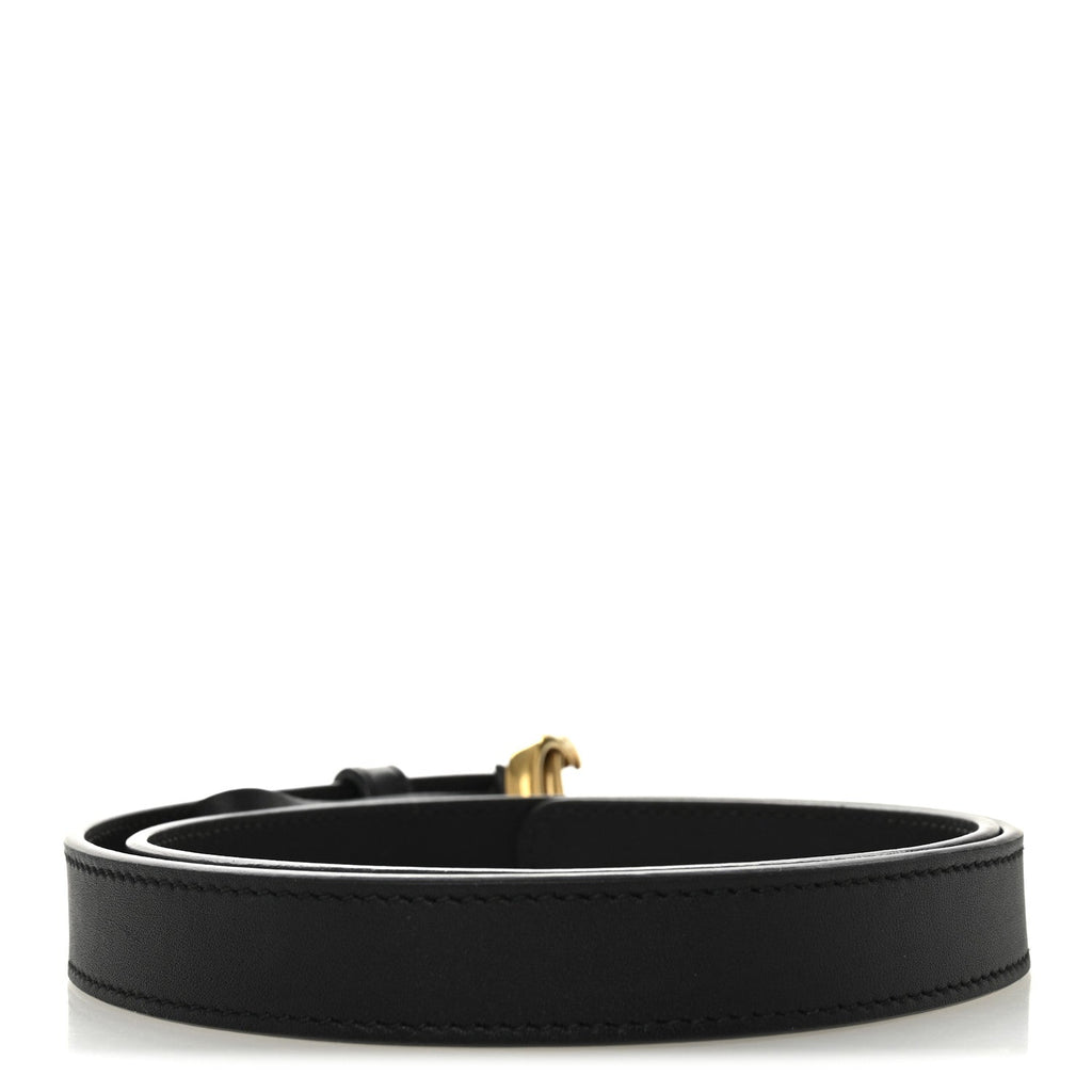 Gucci Calfskin Double G 20mm Belt 70 28 Black