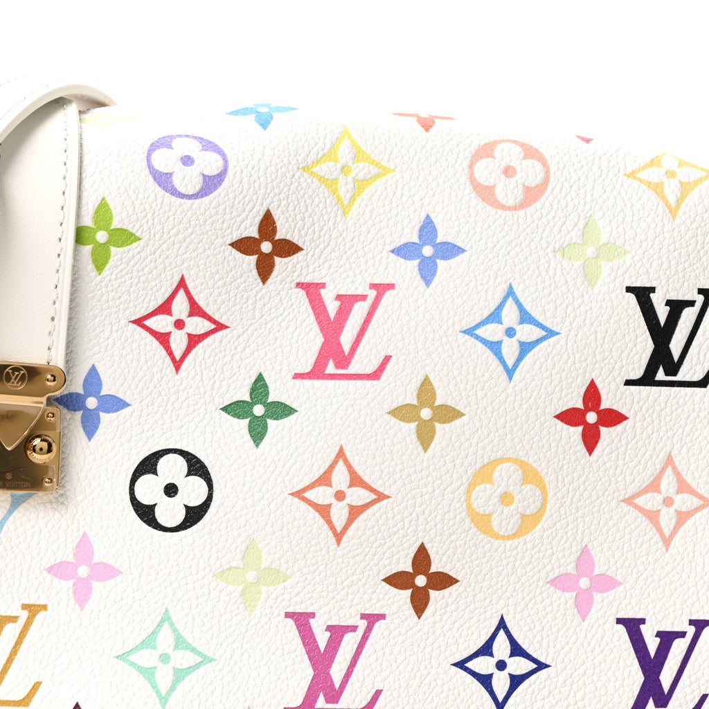 Louis Vuitton LV x TM Cowhide Monogram Multicolor Side Trunk MM White